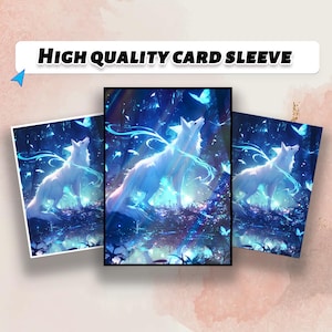 Fundas para cartas de Mtg Fantasy Wolf Light, fundas mate para Mtg, fundas de alta calidad y detalladas para cartas mágicas, fundas artísticas para cartas.
