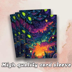 Pochettes pour cartes Mtg Monster Inferno, pochettes pour cartes Mtg, pochettes pour cartes magiques détaillées et de grande qualité, pochettes pour cartes artistiques