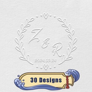 Hochzeit Prägestempel Personalisiert, Benutzerdefinierte Prägestempel, Initialen Prägestempel, Monogramm Prägestempel, persönlicher Prägestempel, Einladungsprägestempel, Hochzeitsgeschenke
