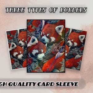 Fundas para cartas de MTG Red Panda Reverie, mate, de alta calidad y con detalles de alta calidad, con diseño artístico.