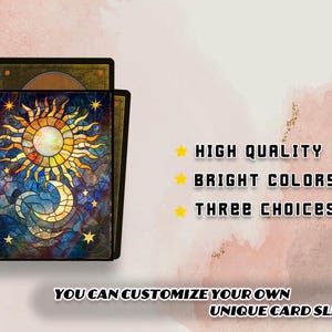 Fundas para cartas de MTG con vitrales Starlight, mate, de alta calidad y con detalles mágicos, con diseño artístico.