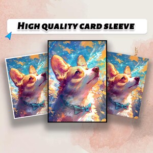 Fundas para cartas de Mtg Starry Corgi Gaze, fundas mate para cartas de Mtg, fundas de alta calidad y detalladas, fundas artísticas para cartas de Mtg