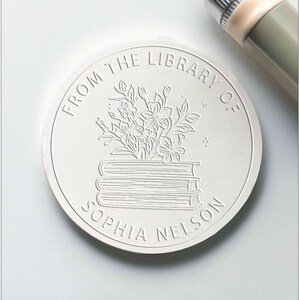Boekstempel | Bibliotheekreliëf | Ex-libris | Cadeau boekenliefhebber | Afstudeercadeau
