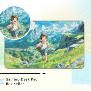 Tapete de jogo premium Nature Explorer Kid - Tapete de mesa extra grande e mouse pad para jogos/trabalho