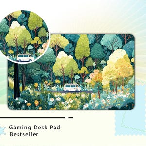Forest Van Journey premium speelmat - extra grote bureaumat en muismat voor gamen/werk
