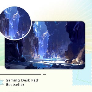Tappetino da gioco premium Indigo Underground Palace - Tappetino da scrivania e mouse extra large per giochi e lavoro