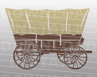 Covered Wagon Svg Etsy