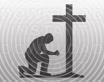 Download Man Praying Svg Etsy