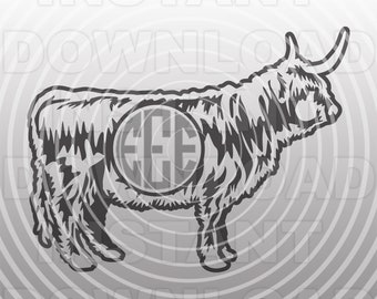 Download Cow Monogram Svg Etsy
