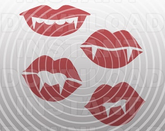 Download Vampire lips svg | Etsy