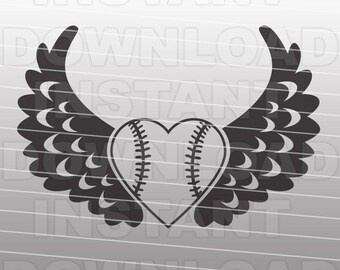 Download Baseball Wings Svg Etsy
