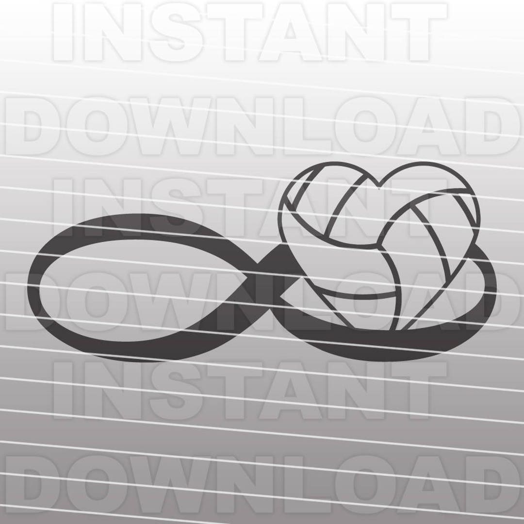 Volleyball SVG File Volleyball Heart Svg Infinity Symbol Svg Sports Svg ...