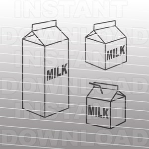 Milk Carton SVG File -Personal & Commercial Use- cricut svg,silhouette svg,svg cuts,vector svg,vinyl files,cutting template