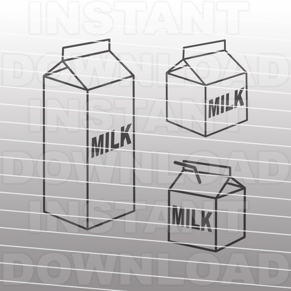 Milk Carton SVG File personal & Commercial Use Cricut - Etsy