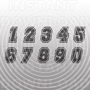 Racing Numbers SVG-Datei,NASCAR Zahlen svg-Vector Art Kommerzieller & persönlicher Gebrauch- svg für Cricut, SVG für Silhouette, Cameo, Vinyl Aufkleber
