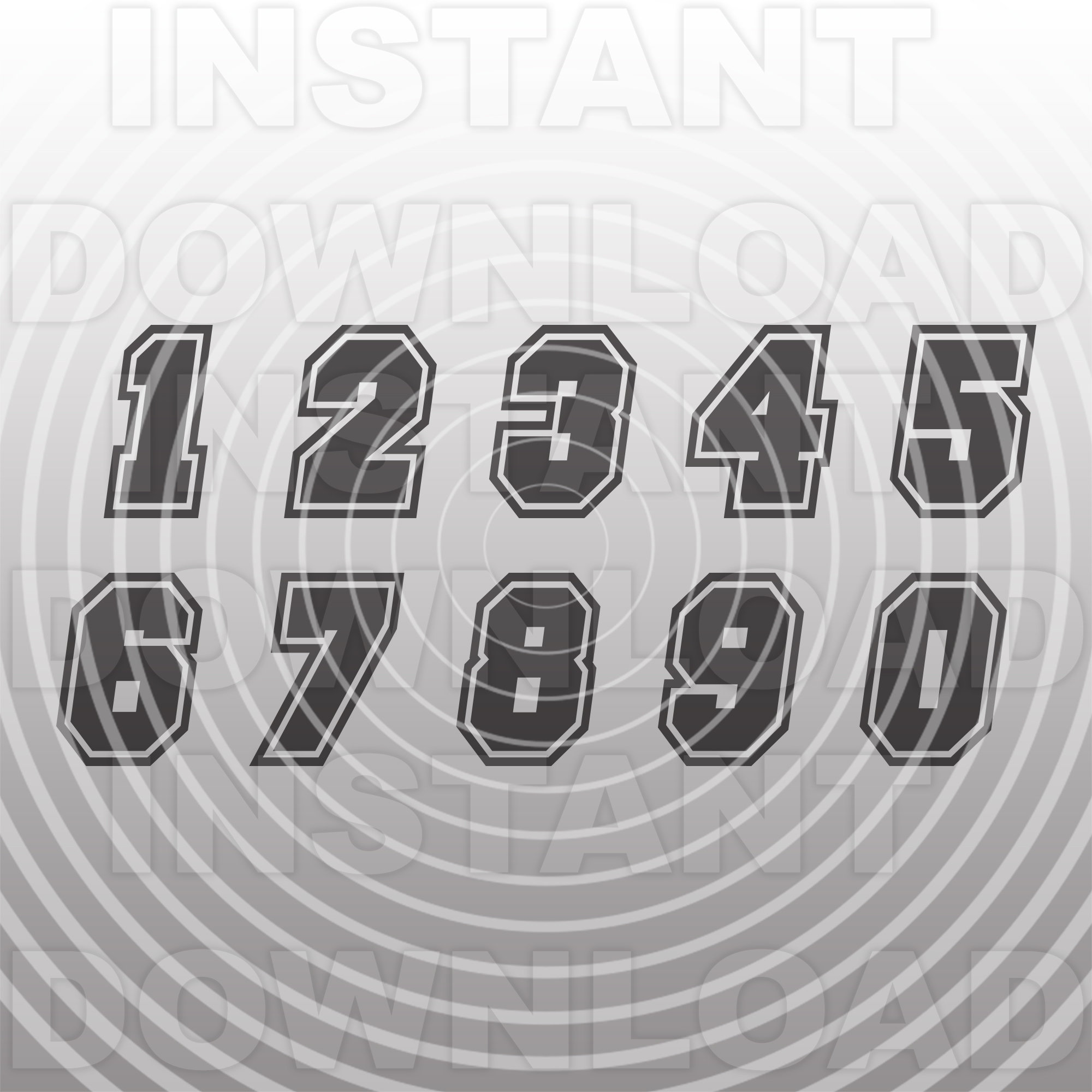 Race Car Numbers SVG