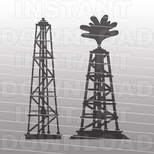 Oil Drilling Rig SVG File,Roughneck SVG File,Oilfield SVG File-Vector Art for Commercial & Personal Use-Cricut,Cameo,Silhouette,Vinyl,Decal