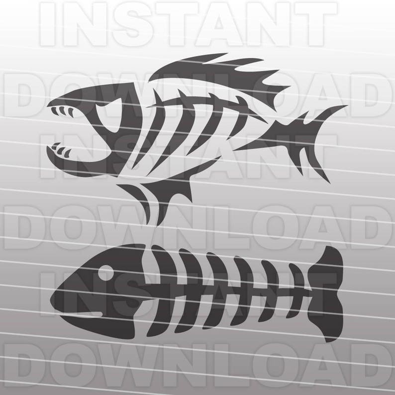 Download Fishing SVG FileFish Bones SVG FileTribal Fish Skeleton SVG | Etsy
