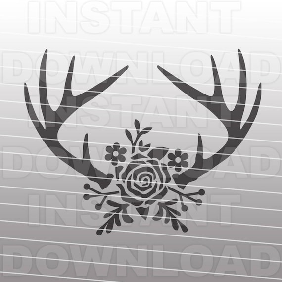 Free Free 131 Floral Deer Antler Svg SVG PNG EPS DXF File
