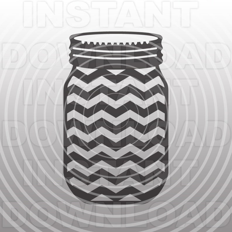 Mason Jar SVG Filechevron Jar SVG File-cutting - Etsy
