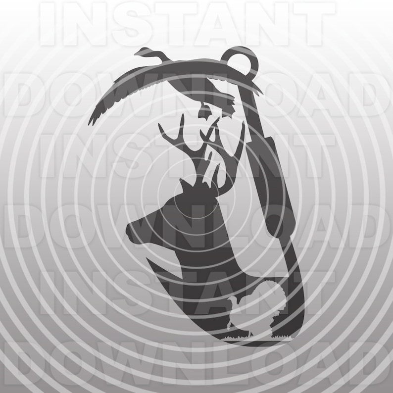 Download Deer Fish Hook Goose Turkey SVG FileHunting and Fishing ...