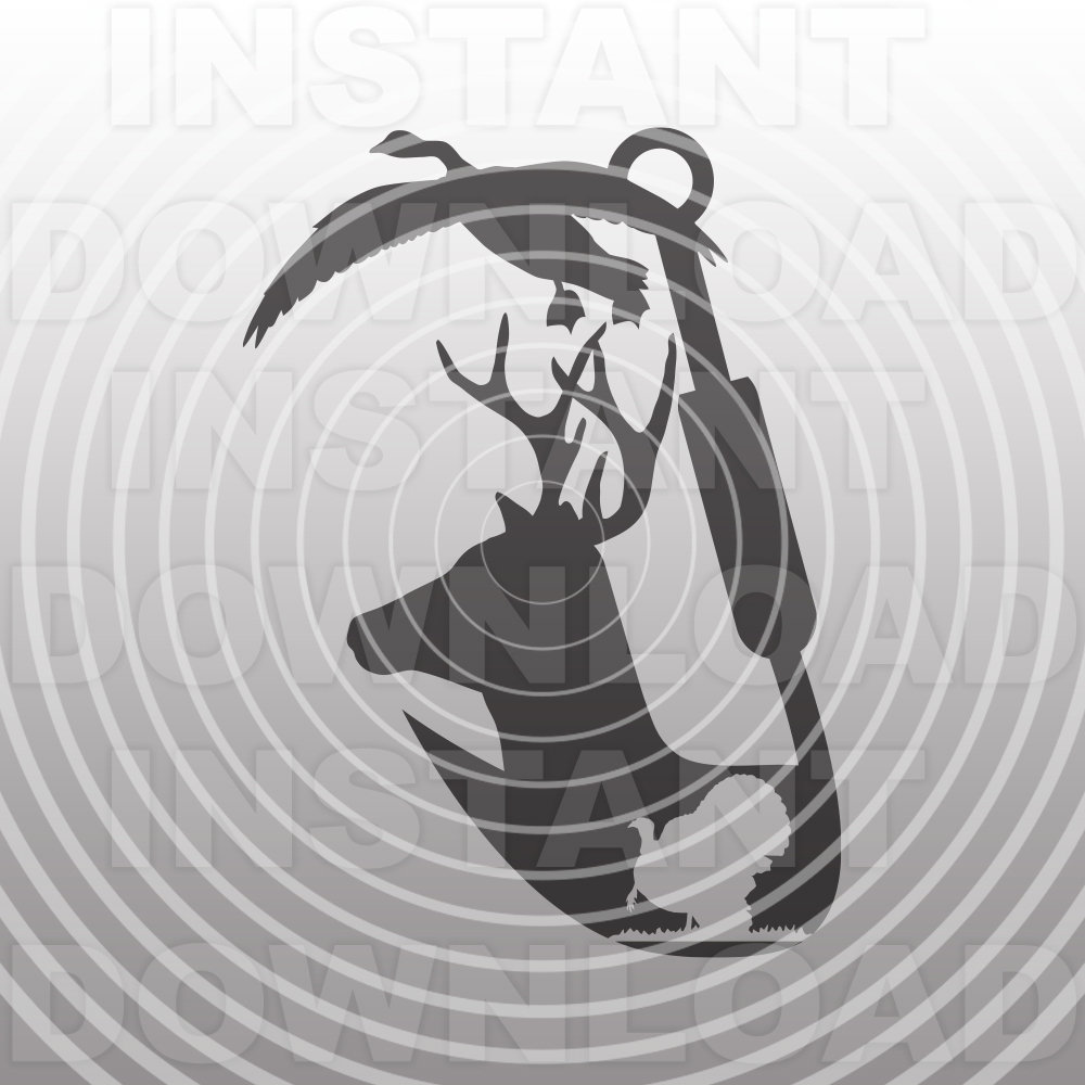 Download Deer Fish Hook Goose Turkey SVG FileHunting and Fishing ...
