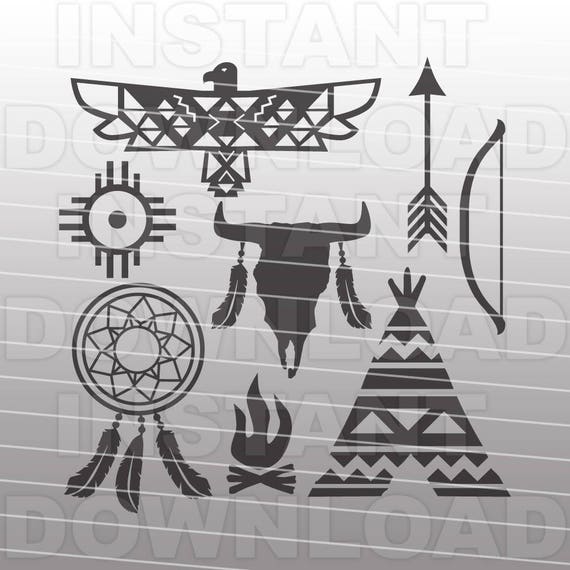 Native American SVG Bundle,Indian SVG File,Western SVG File-Vector Clip Art for Commercial & Personal Use-Cricut,Cameo,Silhouette