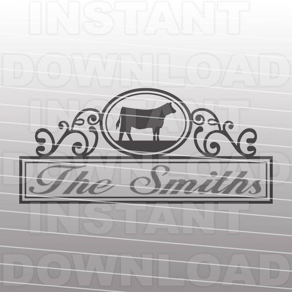 Download Fancy Ornate Show Heifer Mailbox Monogram Frame Svg File Etsy
