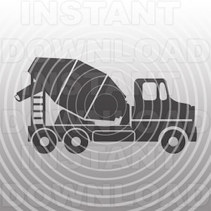 Concrete Cement Mixer Truck SVG File,Construction SVG -Vector Art Commercial & Personal Use- Cricut,Silhouette Cameo,iron on vinyl,vinyl svg