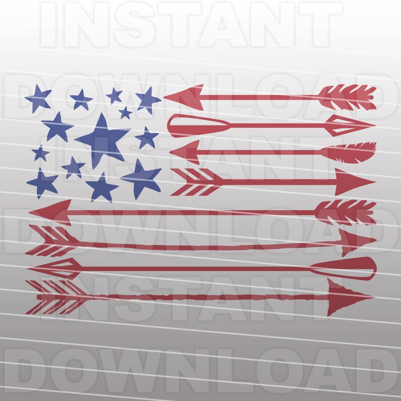 Download USA Patriotic Tribal Arrows Flag SVG File For Commercial ...