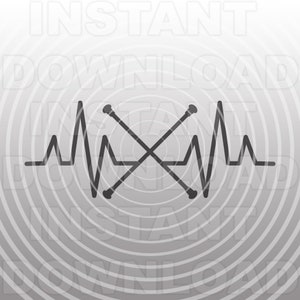 Herzschlag EKG Puls Taktstock drehend SVG-Datei,Tanz Gymnastik SVG-Vector Art kommerzielle & persönliche Nutzung-Cricut,Silhouette,Cameo,Iron on Vinyl