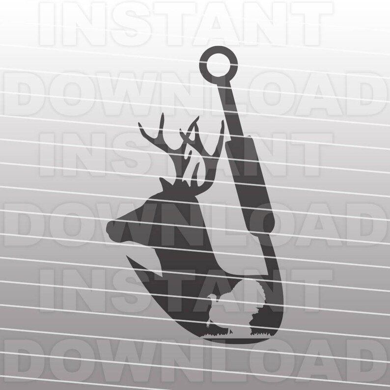 Download Deer Fish Hook Turkey SVG FileHunting and Fishing SVG File ...