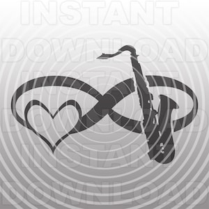 Tenor Saxophone SVG File,Saxophone Love SVG,Marching Band SVG -Vector Format Commercial & Personal Use- Silhouette Cameo,Cricut,Vinyl svg