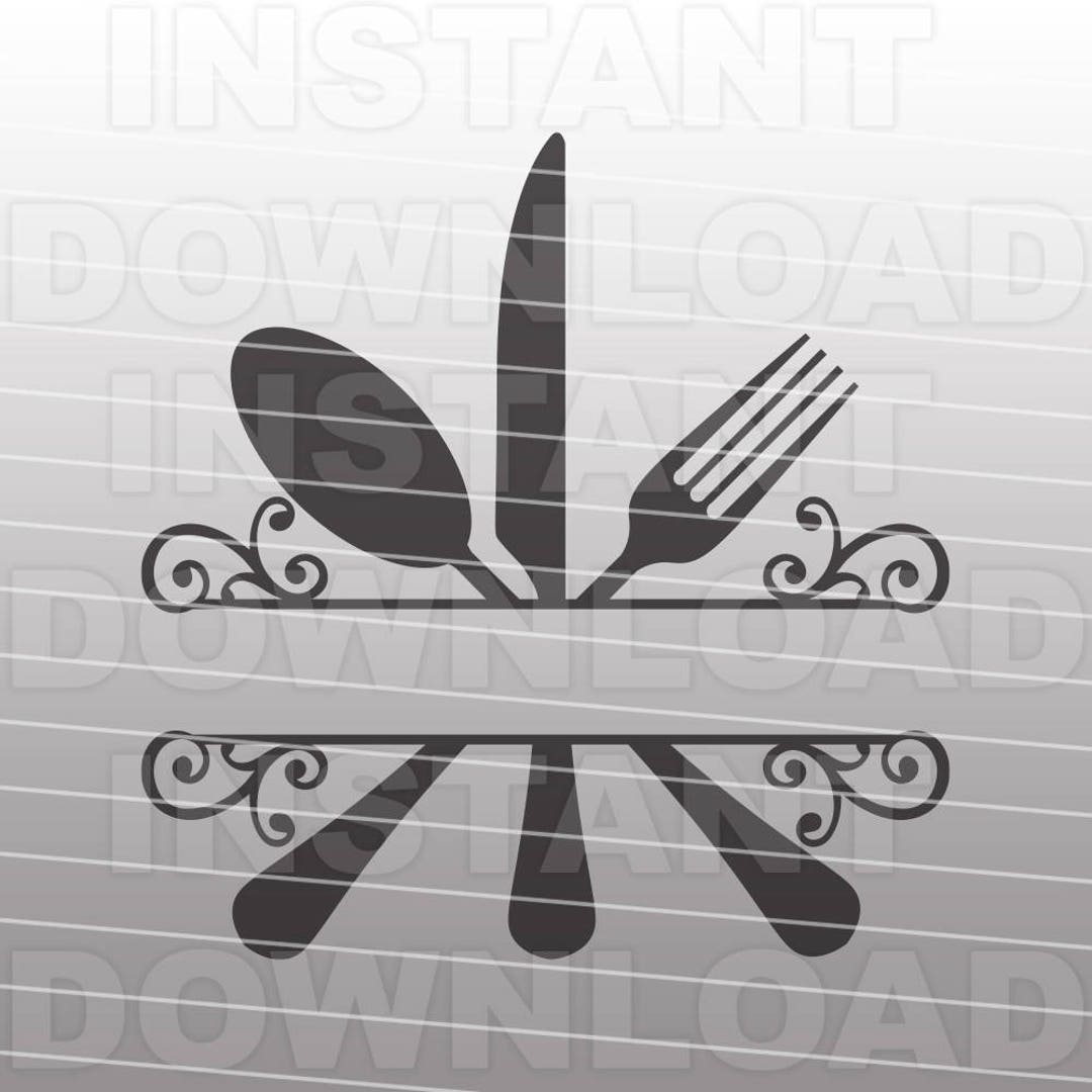 Kitchen SVG File,kitchen Monogram Svg,flourish Kitchen Svg,vector Clip ...