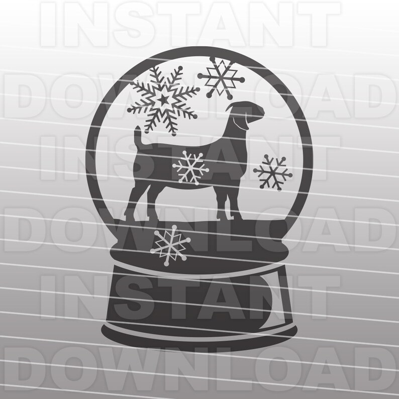 Download Christmas Boer Goat Snowglobe SVG FileFarm Animal SVG ...
