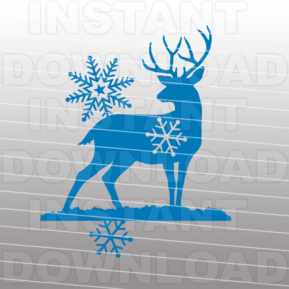 Deer Snowflakes SVG File-Christmas SVG File-Winter SVG-Deer | Etsy