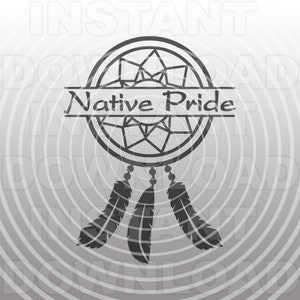Arquivo SVG Native Pride Dreamcatcher, SVG nativo americano, Pow Wow svg - Arte vetorial comercial/uso pessoal-Cricut, Silhueta, Camafeu, Ferro em vinil