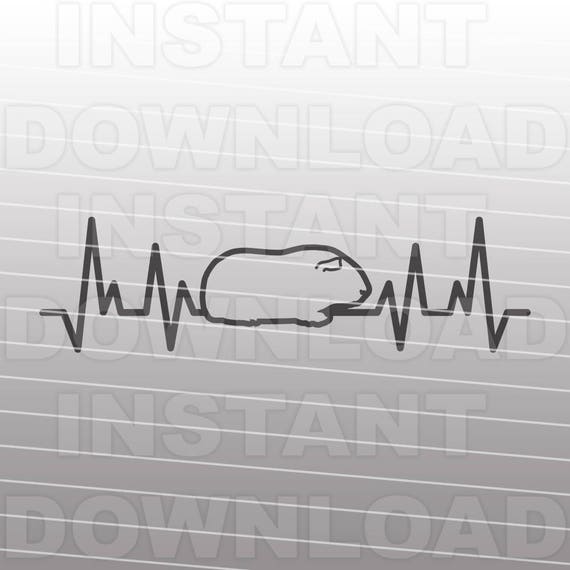 Download Heartbeat Guinea Pig Svg File Vector Art For Commercial Etsy