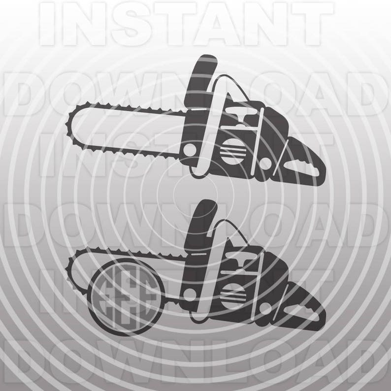 Chainsaw SVG Filelogging SVG Filechainsaw Monogram SVG File Etsy