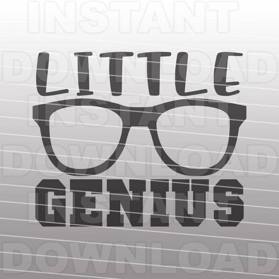Little Genius Boy Svg Filehipster Svgschool Svg Vector Art Etsy