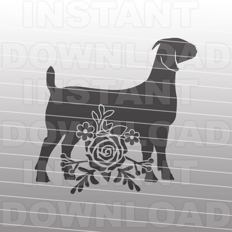 Download Floral Boer Goat SVG FileShow Goat SVG File4-H ...