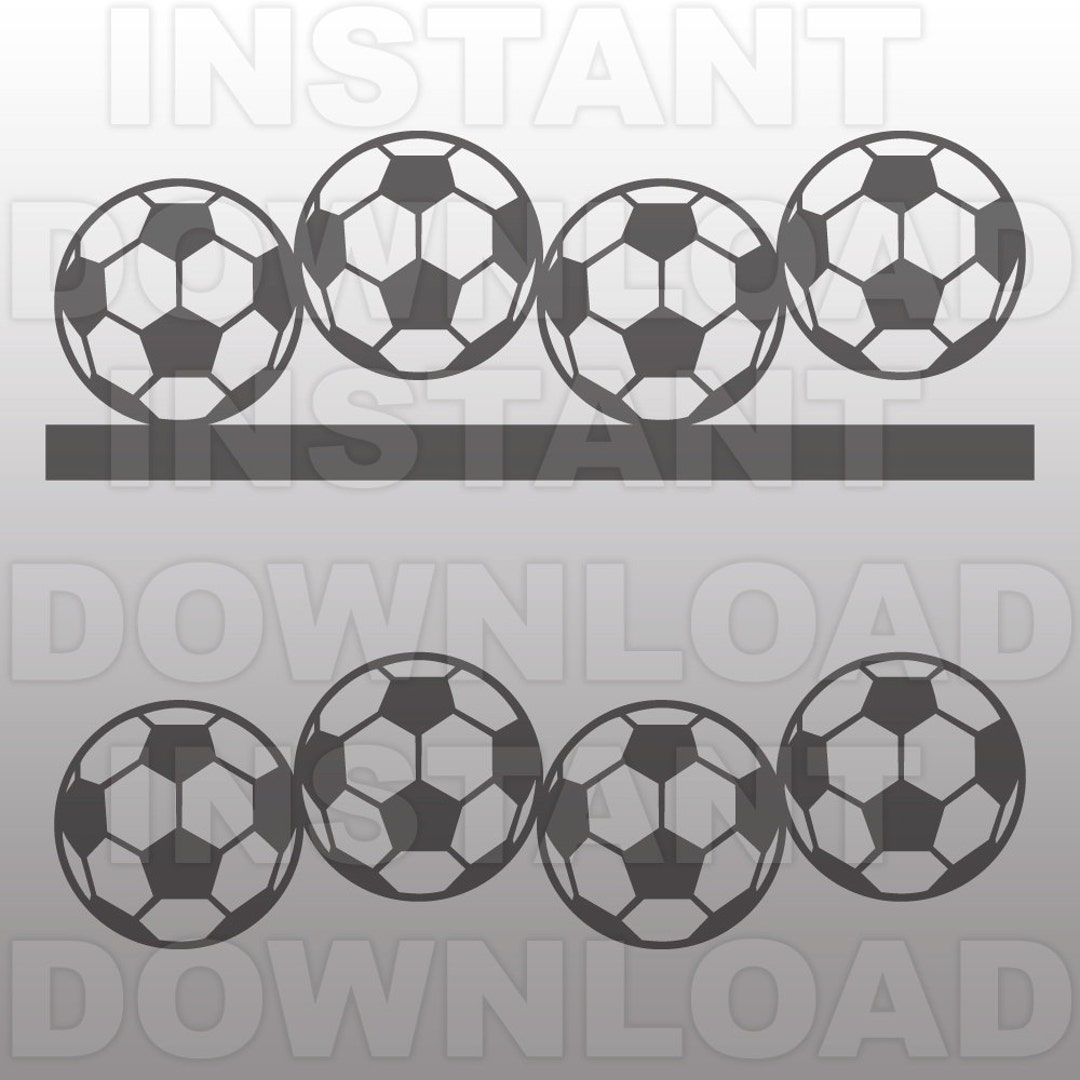 Soccer Ball Border SVG File vector Clip Art for Commercial & Personal