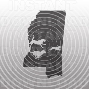 Archivo SVG de perros Beagle, SVG de caza de conejos de Mississippi, perro de caza svg - Para uso comercial y personal- Archivo svg vectorial para Cricut,Silhouette