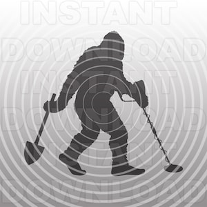 Lustige Bigfoot Metall erkennen SVG-Datei, Sasquatch svg-Vector Art kommerziellen & persönlichen Gebrauch- Cricut,Silhouette Cameo,Vinyl Cut, Bügeln auf Vinyl