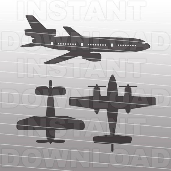Airplanes SVG File,Cutting Template-Vector Clip Art for Commercial & Personal Use for Cricut,SCAL,Silhouette,Cameo,Sizzix,Pazzles