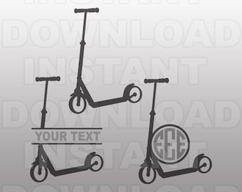 Kids Scooter SVG File,Scooter Cut File-Vector Art for Commercial & Personal Use- Cricut Air,Silhouette,Cameo,Vinyl Decal,Iron on Vinyl