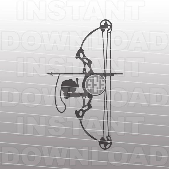 Download Bowfishing Bow SVG FileBowfishing Monogram SVGBow Fishing | Etsy