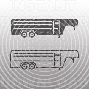Gooseneck Pig Trailer SVG File,Farm Equipment SVG,Farming svg,Livestock svg,Stock Show svg -Commercial/Personal Use- Cricut,Silhouette,Cameo