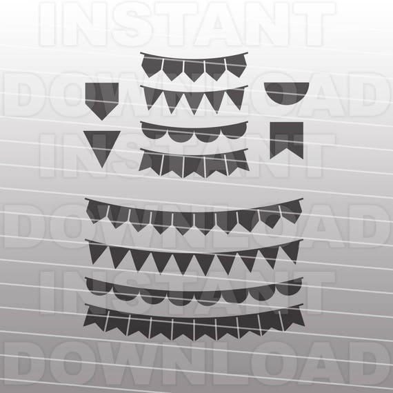Bunting Banner SVG File,Banner Design SVG File -For Commercial & Personal Use- Vector Art,svg for Cricut,Silhouette Cameo,vinyl design,htv