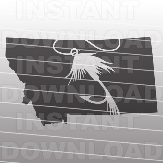 Download Montana State Fly Fishing Svg File Commercial Personal Use Etsy